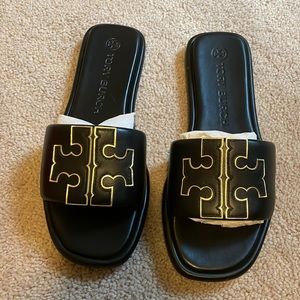 Black Tory Burch Slide Sandals